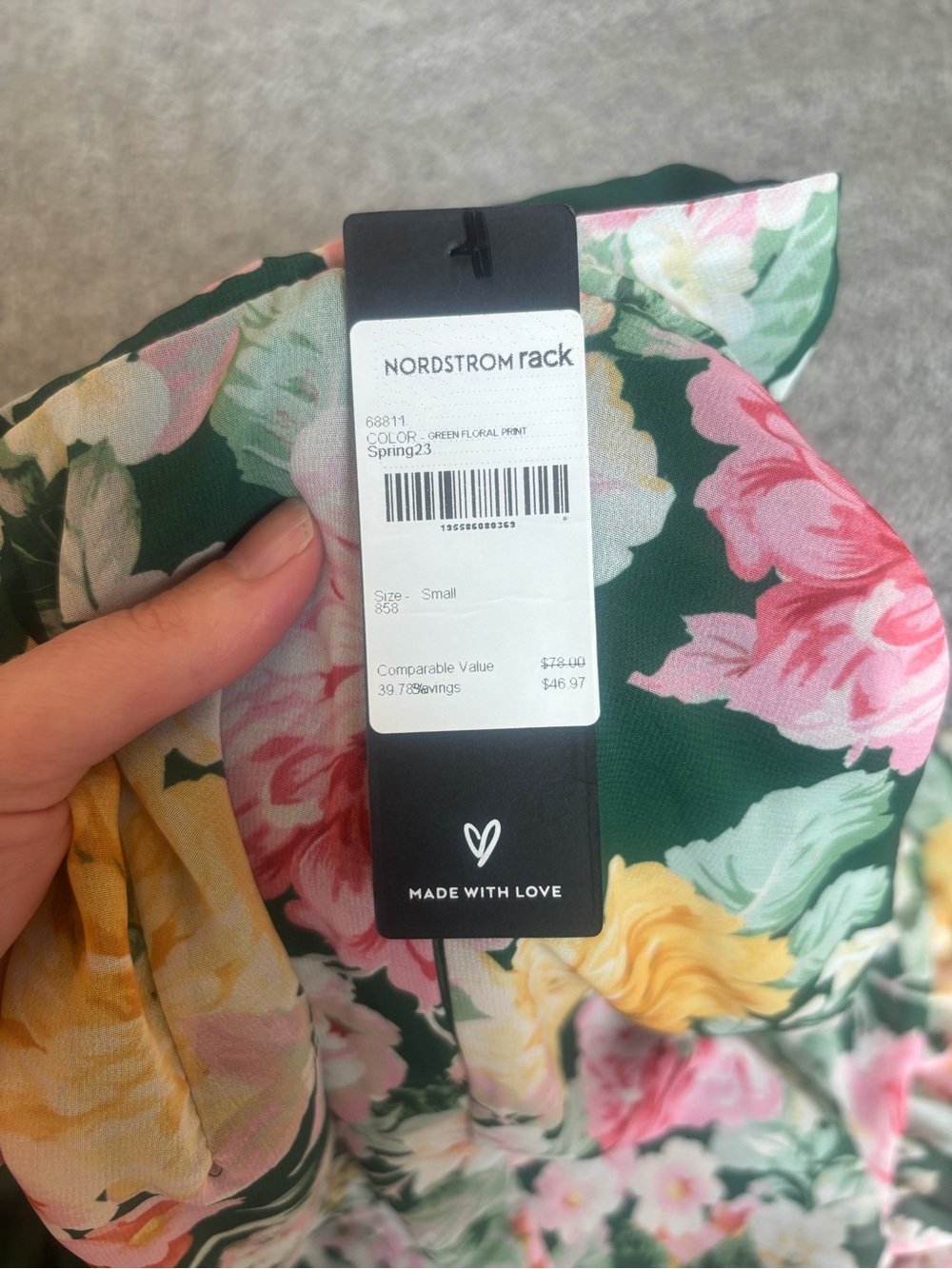 Lulu’s Floral Maxi Dress Green Pink Yellow